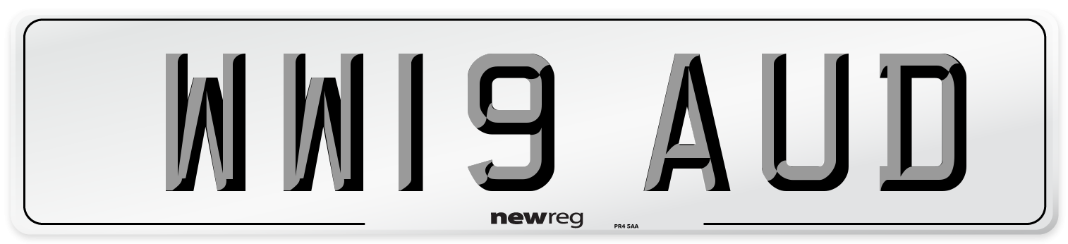 WW19 AUD Number Plate from New Reg